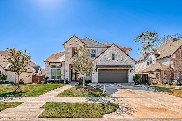 view of front of house with a front lawn