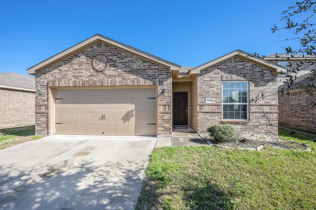 single story home featuring a garage