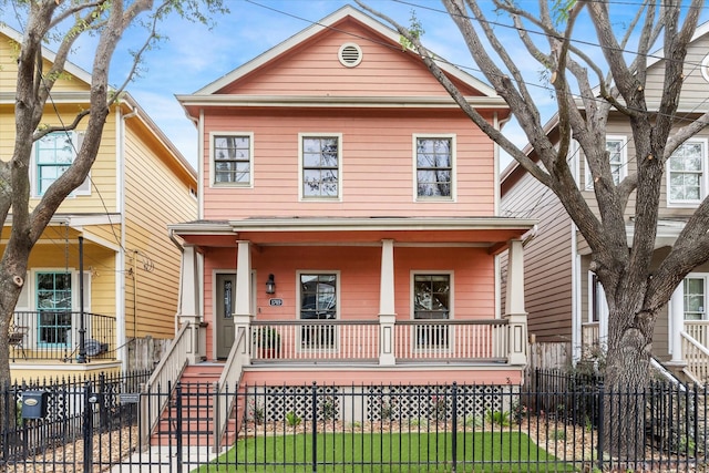 view of front of house with covered porch