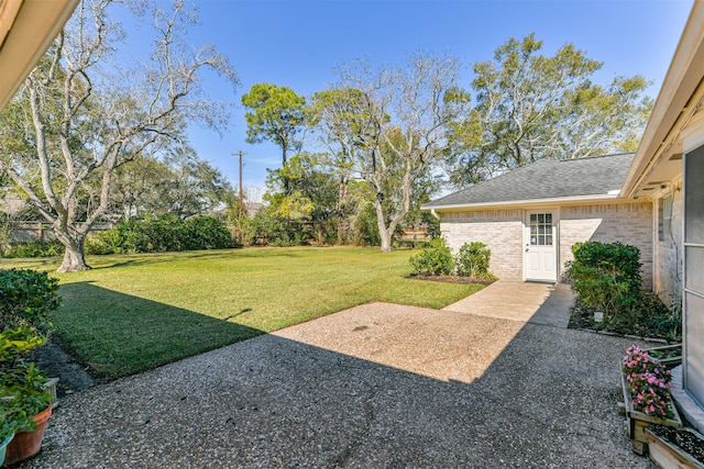 view of yard featuring a patio area