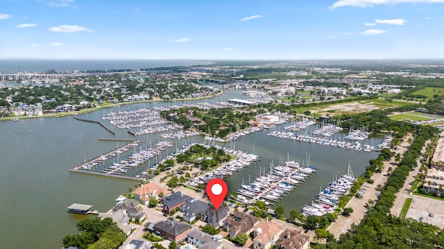 4 Mariners Ln, Kemah, TX 77565 - aerial overview of property's location featuring a marina and a nearby body of water