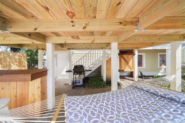 exterior space with grilling area