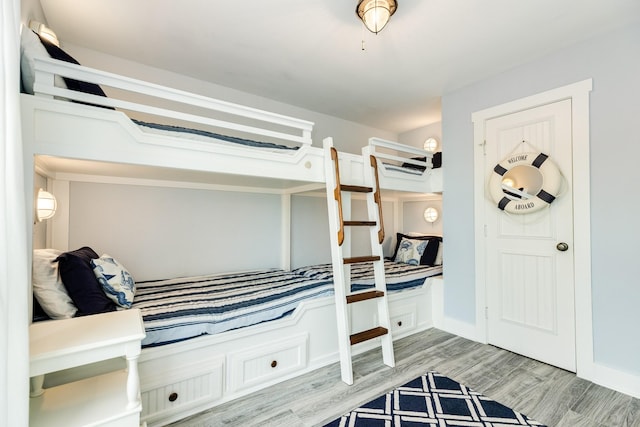 bedroom featuring light wood-type flooring