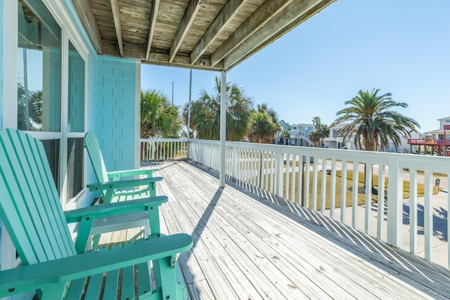 view of wooden terrace