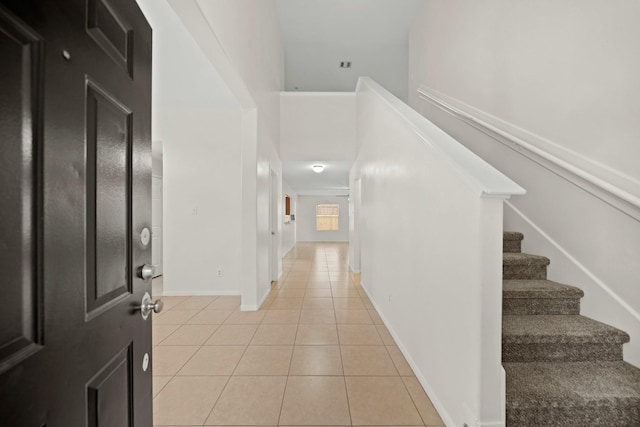 view of tiled entrance foyer