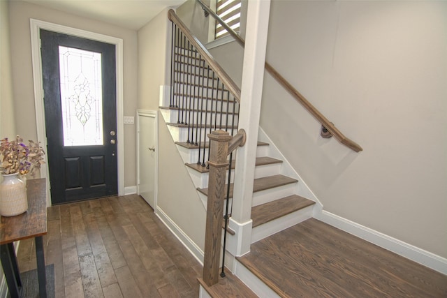 entryway featuring dark hardwood / wood-style floors