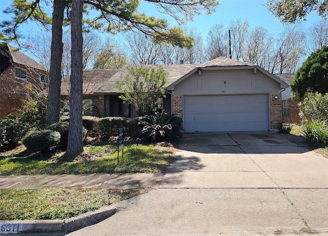 ranch-style home with a garage