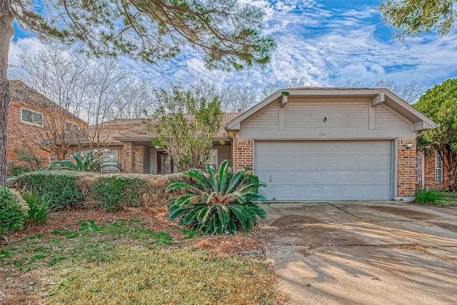 single story home featuring a garage