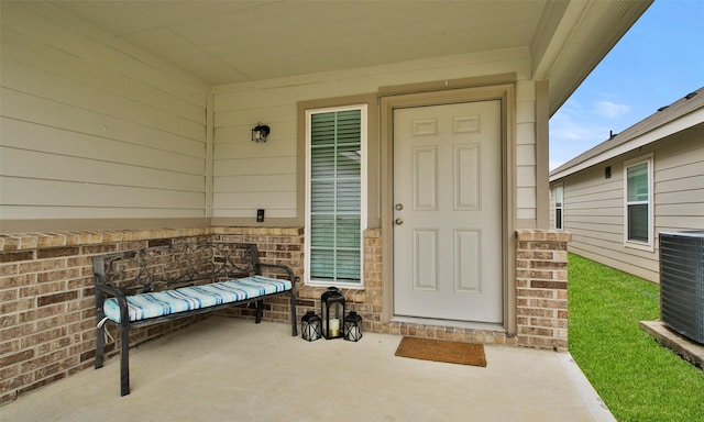 entrance to property with central air condition unit