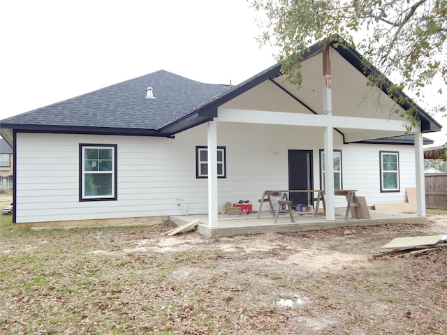 rear view of property with a patio