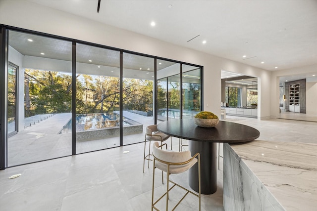 dining room featuring a wealth of natural light