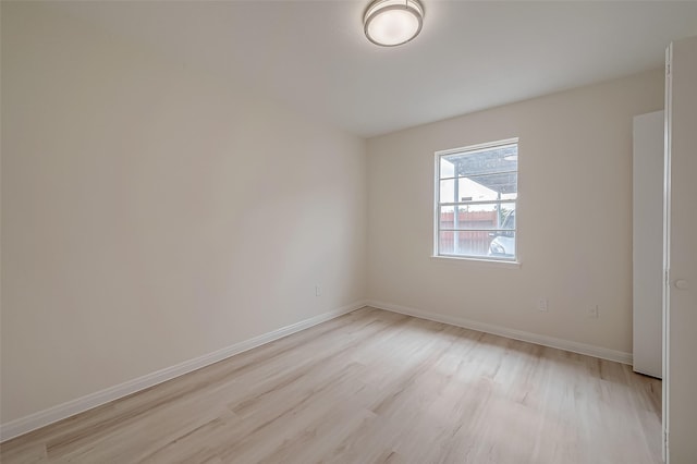 empty room featuring light hardwood / wood-style floors