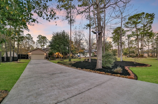 exterior space with a lawn