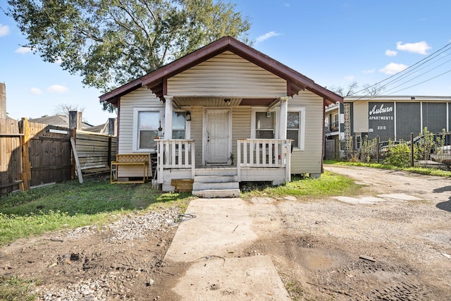 view of bungalow-style home