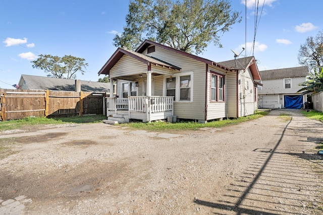 bungalow featuring a porch