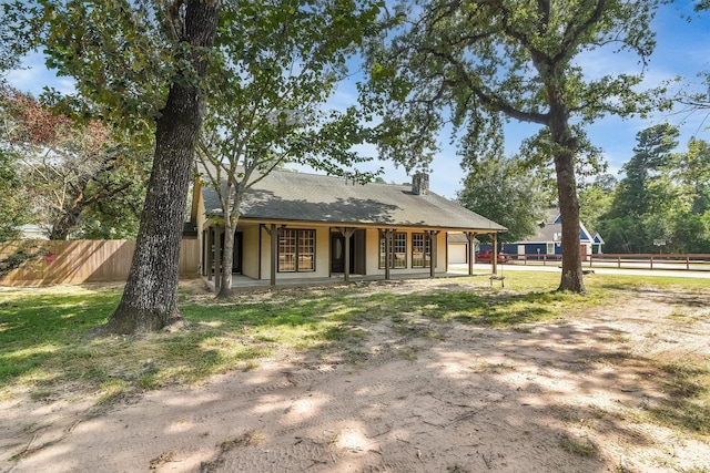 view of rear view of property