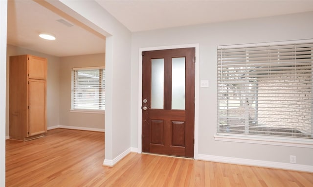 entryway featuring light hardwood / wood-style flooring