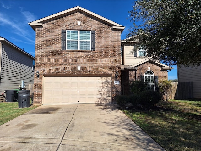 front facade with a garage