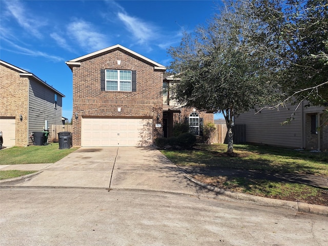 front of property featuring a garage