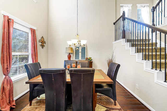 dining room featuring a notable chandelier