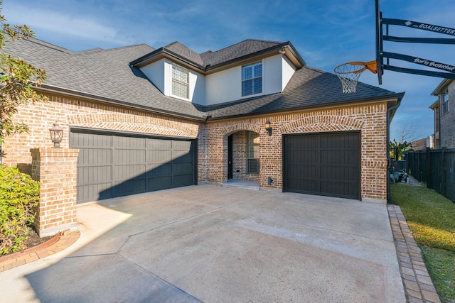 view of front of home featuring a garage