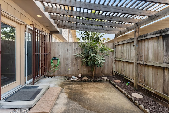 view of patio / terrace with a pergola