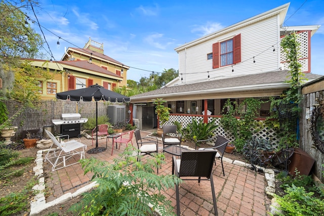 view of patio featuring area for grilling