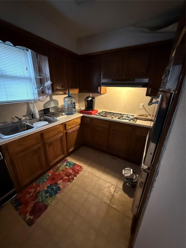 kitchen featuring sink and stainless steel gas cooktop