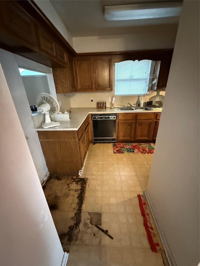 kitchen with sink and dishwasher