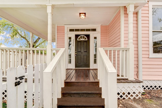 view of doorway to property