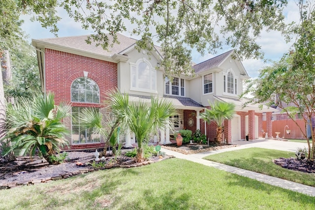 view of front of house with a front yard