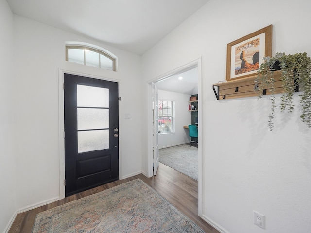 entryway featuring dark hardwood / wood-style flooring