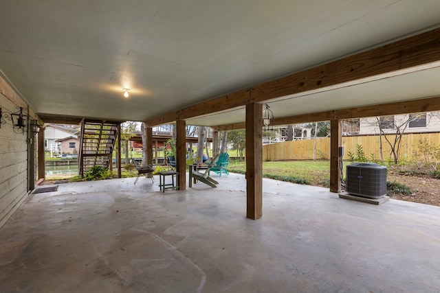 view of patio / terrace featuring central AC unit