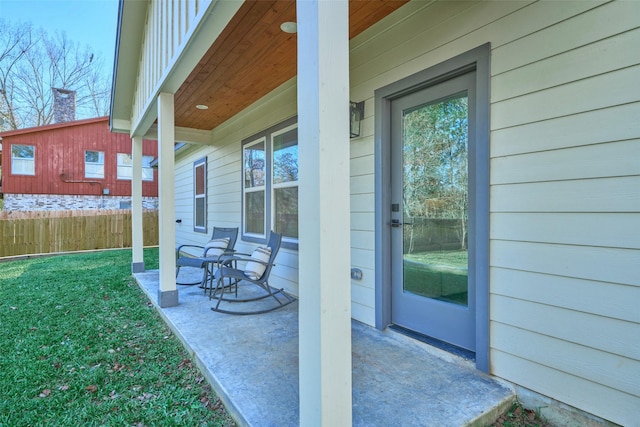 view of patio / terrace with covered porch