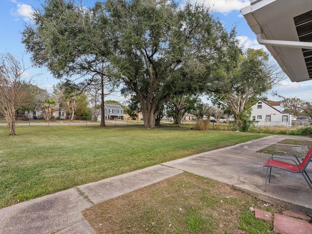 view of yard with a patio