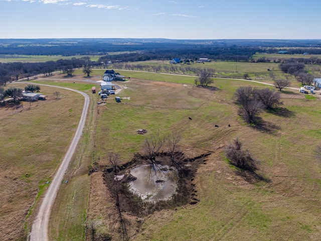 aerial view featuring a rural view