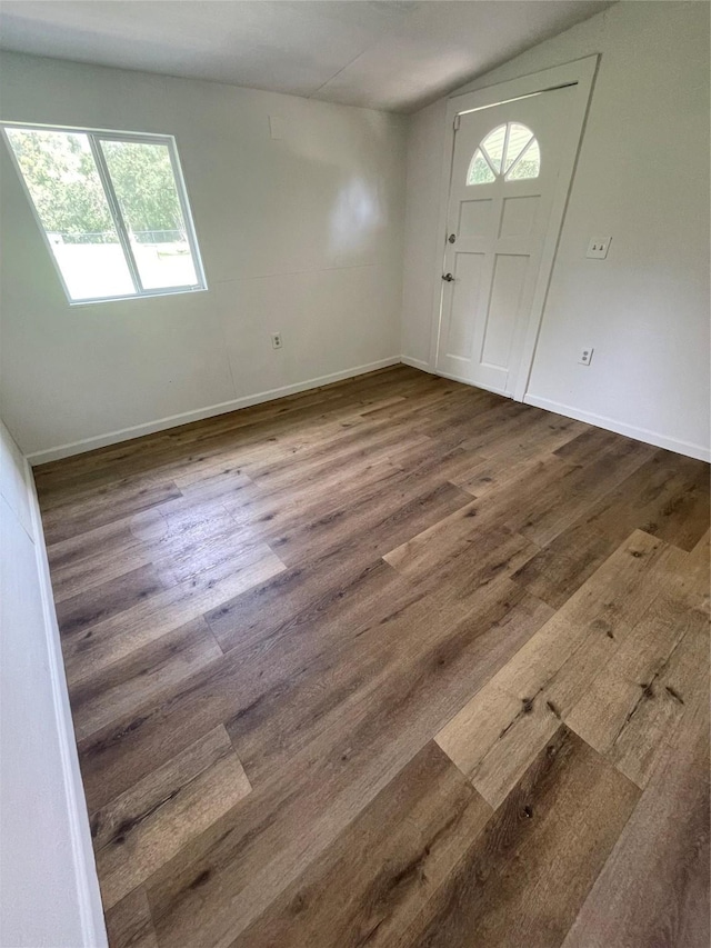 foyer entrance with dark wood-type flooring