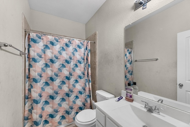 bathroom with toilet and vanity