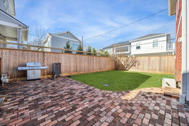 view of patio featuring area for grilling