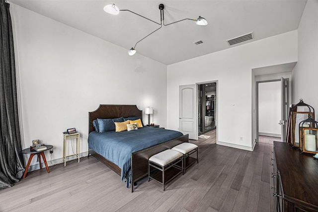 bedroom featuring hardwood / wood-style flooring