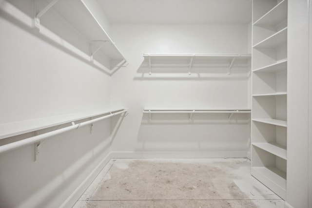 view of walk in closet