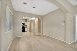 interior space with light wood-type flooring