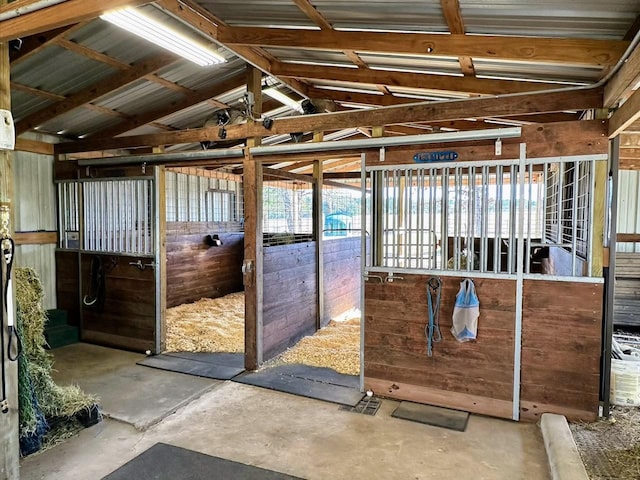 view of horse barn