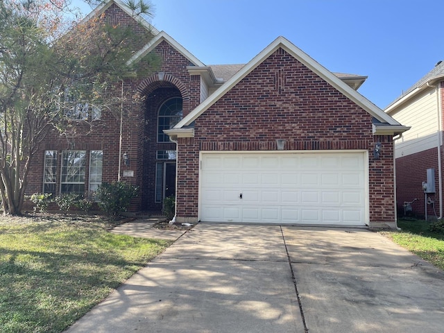 view of property featuring a garage