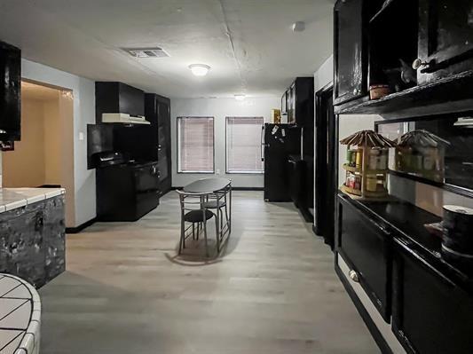 kitchen featuring black appliances