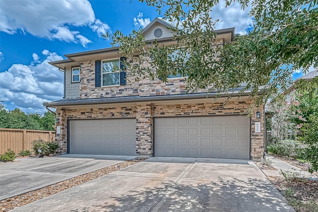 view of front of house featuring a garage