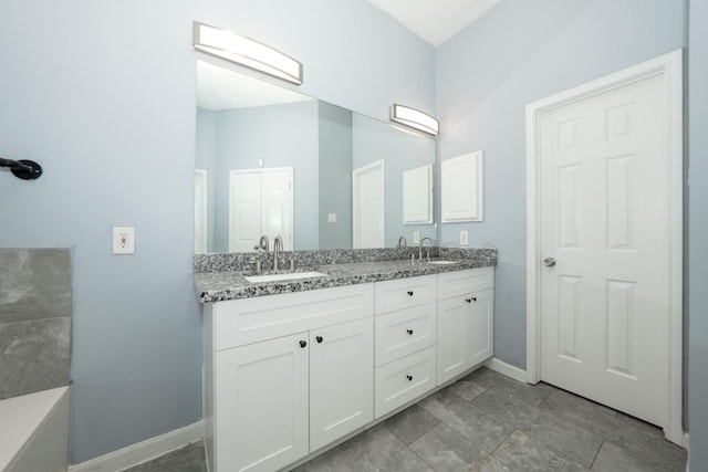 bathroom with vanity