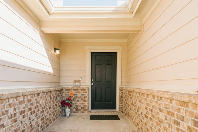 view of doorway to property