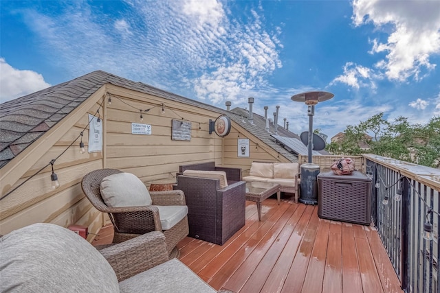 deck featuring an outdoor hangout area