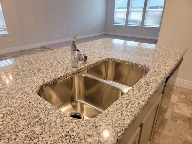 details with light stone counters and sink